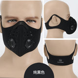 Unisex Activated Carbon Dust - proof Sports Healthy Mask Riding Sports Mask  black_One size