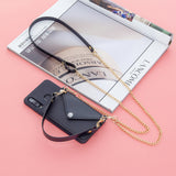 For HUAWEI P30/P30 Lite/P30 Pro Mobile Phone Cover with Pu Leather Card Holder + Hand Rope + Straddle Rope black