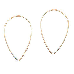 Hoops - Upside Down M - Gold