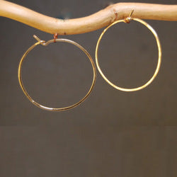 Hoop Earrings - Medium - Gold