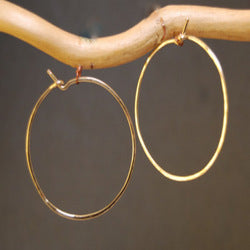 Hoop Earrings - XL - Silver