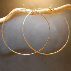 Hoop Earrings - XXXL - Silver