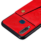For VIVO Y17 Shockproof Double Buckle Wallet Case Cell Phone Case PU Leather Flip Stand Phone Cover With Card Slots blue