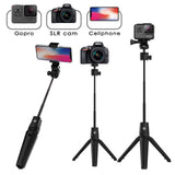 Portable K20 Tripod Handheld Self-timer Bluetooth Android / iOS Mobile Phone Universal Live Selfie Stick for Travel K20
