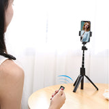 Portable K20 Tripod Handheld Self-timer Bluetooth Android / iOS Mobile Phone Universal Live Selfie Stick for Travel K20