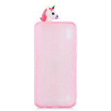 For Samsung A10 3D Cute Coloured Painted Animal TPU Anti-scratch Non-slip Protective Cover Back Case unicorn