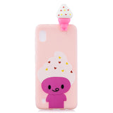 For Samsung A10 3D Cute Coloured Painted Animal TPU Anti-scratch Non-slip Protective Cover Back Case ice cream