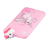 For Samsung A10 3D Cute Coloured Painted Animal TPU Anti-scratch Non-slip Protective Cover Back Case unicorn