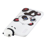 For Samsung A10 3D Cute Coloured Painted Animal TPU Anti-scratch Non-slip Protective Cover Back Case a panda