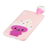 For Samsung A10 3D Cute Coloured Painted Animal TPU Anti-scratch Non-slip Protective Cover Back Case ice cream