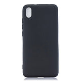 For Redmi 7A Lovely Candy Color Matte TPU Anti-scratch Non-slip Protective Cover Back Case black