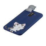 For Samsung A6 plus 2018 3D Cartoon Lovely Coloured Painted Soft TPU Back Cover Non-slip Shockproof Full Protective Case big face cat