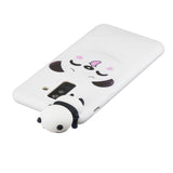 For Samsung A6 plus 2018 3D Cartoon Lovely Coloured Painted Soft TPU Back Cover Non-slip Shockproof Full Protective Case Smiley panda
