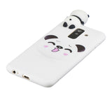 For Samsung A6 plus 2018 3D Cartoon Lovely Coloured Painted Soft TPU Back Cover Non-slip Shockproof Full Protective Case Smiley panda