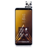 For Samsung A6 plus 2018 3D Cartoon Lovely Coloured Painted Soft TPU Back Cover Non-slip Shockproof Full Protective Case big face cat