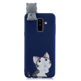 For Samsung A6 plus 2018 3D Cartoon Lovely Coloured Painted Soft TPU Back Cover Non-slip Shockproof Full Protective Case big face cat