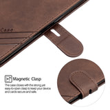 For OPPO F11/F11 Pro Case Soft Leather Cover with Denim Texture Precise Cutouts Wallet Design Buckle Closure Smartphone Shell  brown