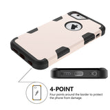For iPhone 6/6S PC+ Silicone 2 in 1 Hit Color Tri-proof Shockproof Dustproof Anti-fall Protective Cover Back Case Gold + black
