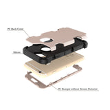 For iPhone 6/6S PC+ Silicone 2 in 1 Hit Color Tri-proof Shockproof Dustproof Anti-fall Protective Cover Back Case Gold + black