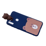 For Samsung A11 Soft TPU Back Cover 3D Cartoon Painting Mobile Phone Case Shell Little bear