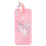 For Samsung A11 Soft TPU Back Cover 3D Cartoon Painting Mobile Phone Case Shell cartoon horse