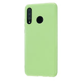 For HUAWEI P30/P30 Lite/P30 Pro Cellphone Case Simple Profile Soft TPU Scratch Proof Phone Shell Fluorescent green