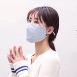Men Women Protective Mask Fashion Stereo Embroidery Cotton Haze Proof Mask random_One size