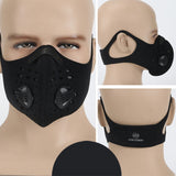 Unisex Activated Carbon Dust - proof Sports Healthy Mask Riding Sports Mask  black_One size