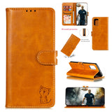 For HUAWEI P40 Pro Mobile Phone Cover PU Leather Front Buckle Smart Shell Anti-fall Phone Case 5 yellow
