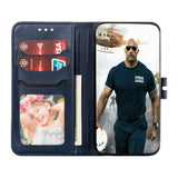 For HUAWEI P40 Pro Mobile Phone Cover PU Leather Front Buckle Smart Shell Anti-fall Phone Case 3 blue