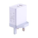 USB C PD Charger 29W Power Delivery Type c Wall Charger with 2 Ports for iPhone Android British regulations white