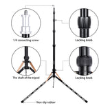 Rotatable LED Fill Light Dimmable Flexible Dual Arm for Cellphone Live Video Selfie Photography base version + light stand