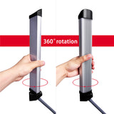 Rotatable LED Fill Light Dimmable Flexible Dual Arm for Cellphone Live Video Selfie Photography base version + light stand