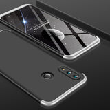 For HUAWEI NOVA 3I/P smart Plus 3 in 1 360 Degree Non-slip Shockproof Full Protective Case silver black silver