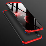 For Samsung A10S Cellphone Cover Mobile Phone PC Shell Full Body Protection Precise Cutouts Case Red+black