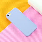 For iPhone 5/5S/SE/6/6S/6 Plus/6S Plus/7/8/7 Plus/8 Plus Cellphone Cover Soft TPU Bumper Protector Phone Shell Rose pink