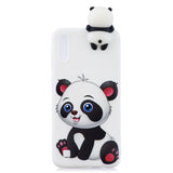 For Samsung A10 3D Cute Coloured Painted Animal TPU Anti-scratch Non-slip Protective Cover Back Case a panda