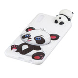 For Samsung A10 3D Cute Coloured Painted Animal TPU Anti-scratch Non-slip Protective Cover Back Case a panda