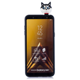 For Samsung A6 plus 2018 3D Cartoon Lovely Coloured Painted Soft TPU Back Cover Non-slip Shockproof Full Protective Case cute husky