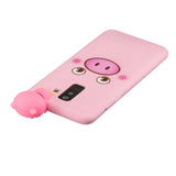 For Samsung A6 plus 2018 3D Cartoon Lovely Coloured Painted Soft TPU Back Cover Non-slip Shockproof Full Protective Case Small pink pig