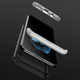 For HUAWEI P40 Lite E Mobile Phone Cover 360 Degree Full Protection Phone Case Silver black silver