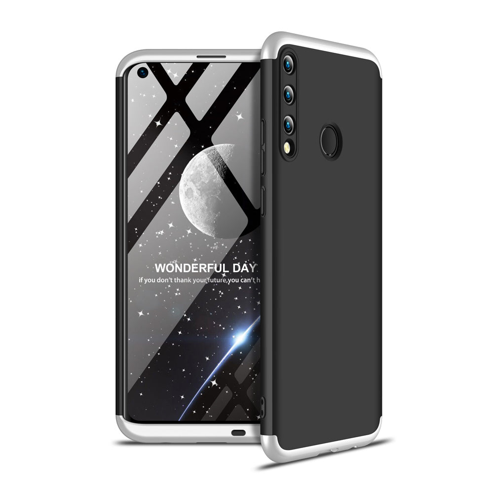 For HUAWEI P40 Lite E Mobile Phone Cover 360 Degree Full Protection Phone Case Silver black silver