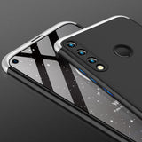 For HUAWEI P40 Lite E Mobile Phone Cover 360 Degree Full Protection Phone Case Silver black silver
