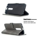 For OPPO F11/F11 Pro Case Soft Leather Cover with Denim Texture Precise Cutouts Wallet Design Buckle Closure Smartphone Shell  gray