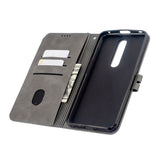 For OPPO F11/F11 Pro Case Soft Leather Cover with Denim Texture Precise Cutouts Wallet Design Buckle Closure Smartphone Shell  gray
