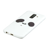 For Samsung A6 plus 2018 Cute Coloured Painted TPU Anti-scratch Non-slip Protective Cover Back Case with Lanyard white