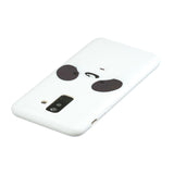 For Samsung A6 plus 2018 Cute Coloured Painted TPU Anti-scratch Non-slip Protective Cover Back Case with Lanyard white