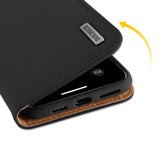 DUX DUCIS for iPhone 11 pro MAX 2019 Luxury Genuine Leather Magnetic Flip Cover Full Protective Case with Bracket Card Slot red
