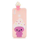 For Samsung A11 Soft TPU Back Cover 3D Cartoon Painting Mobile Phone Case Shell ice cream