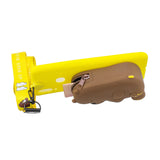 For Samsung A10S A20S TPU Full Protective Cartoon Mobile Phone Cover with Coin Purse+Hanging Lanyard 1 yellow brown bear